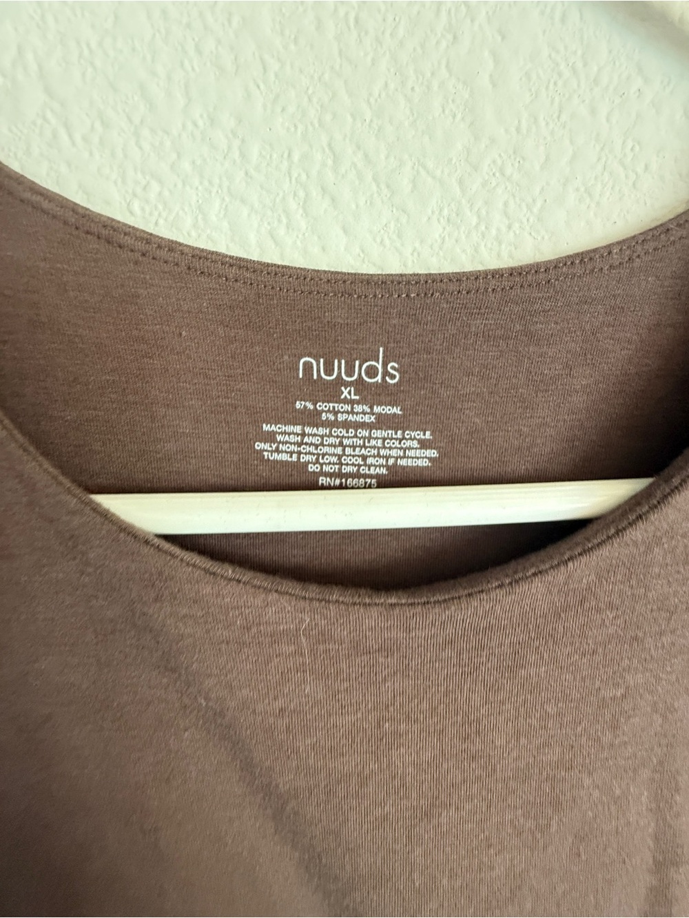 nuuds Chocolate Brown Scoop Neck Tee